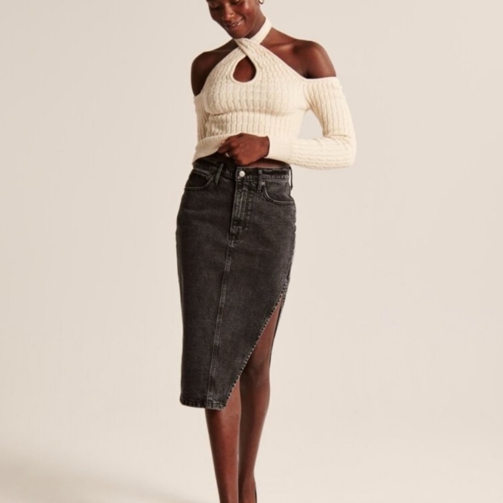 Abercrombie Black Denim Skirt
